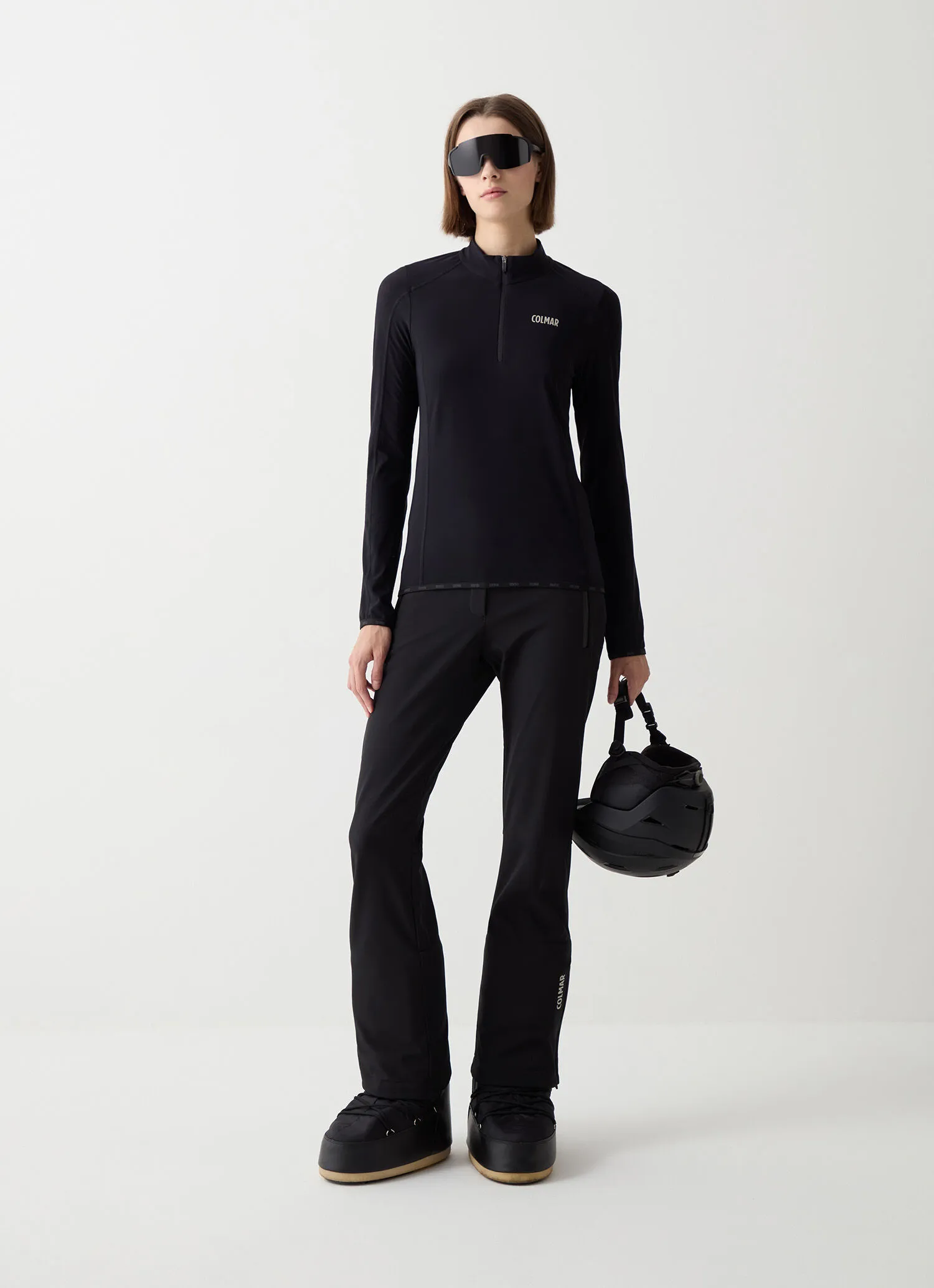 Thermal stretch ski sweater-