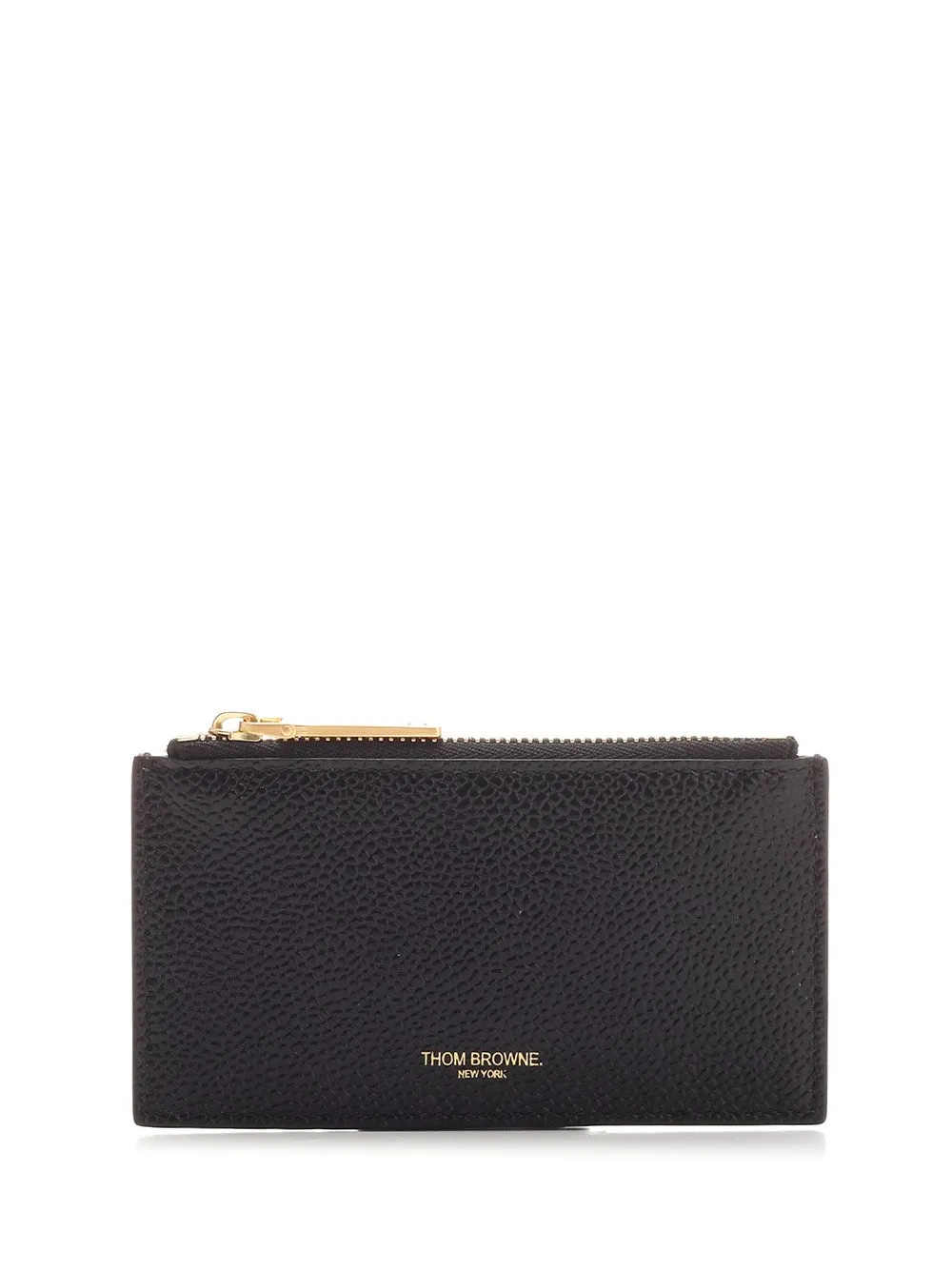 Thom Browne Logo Embossed Zipped Wallet