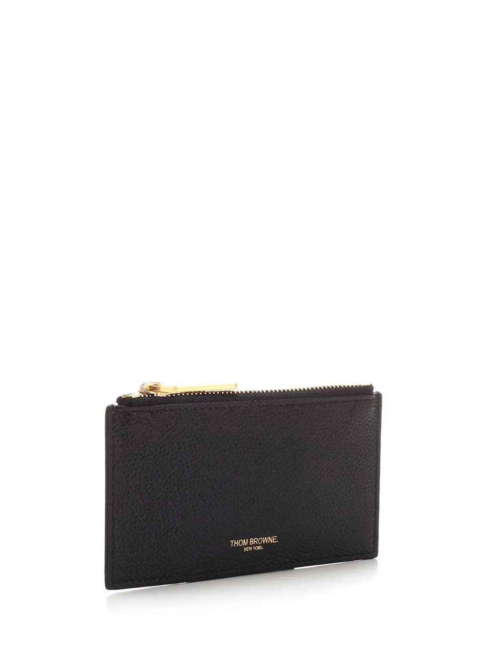 Thom Browne Logo Embossed Zipped Wallet