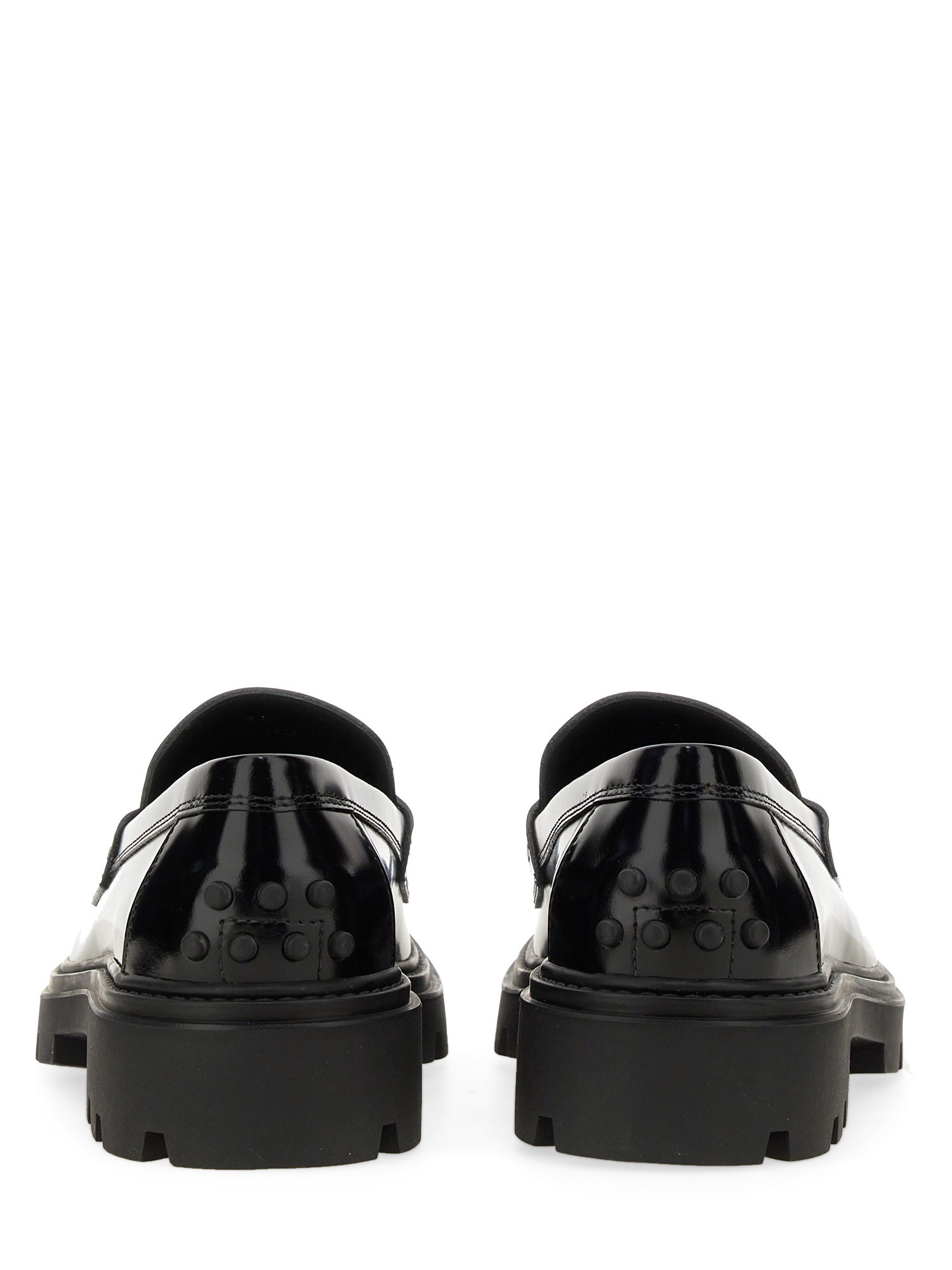 TOD'S    LEATHER LOAFER WITH LOGO