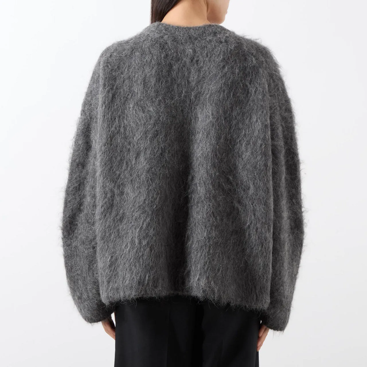 TOTEME Brushed Knit Sweater - Dark Grey