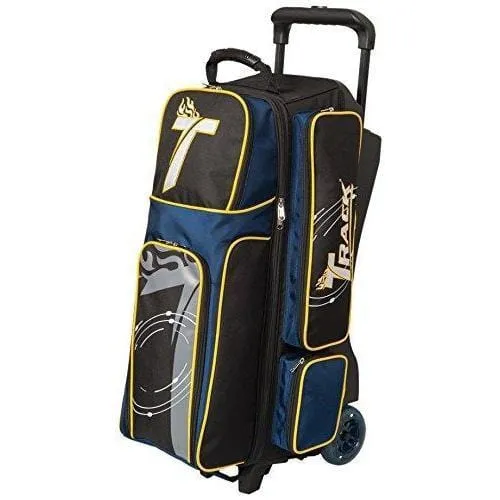 Track Premium Triple Roller Black Navy Yellow Bowling Bag