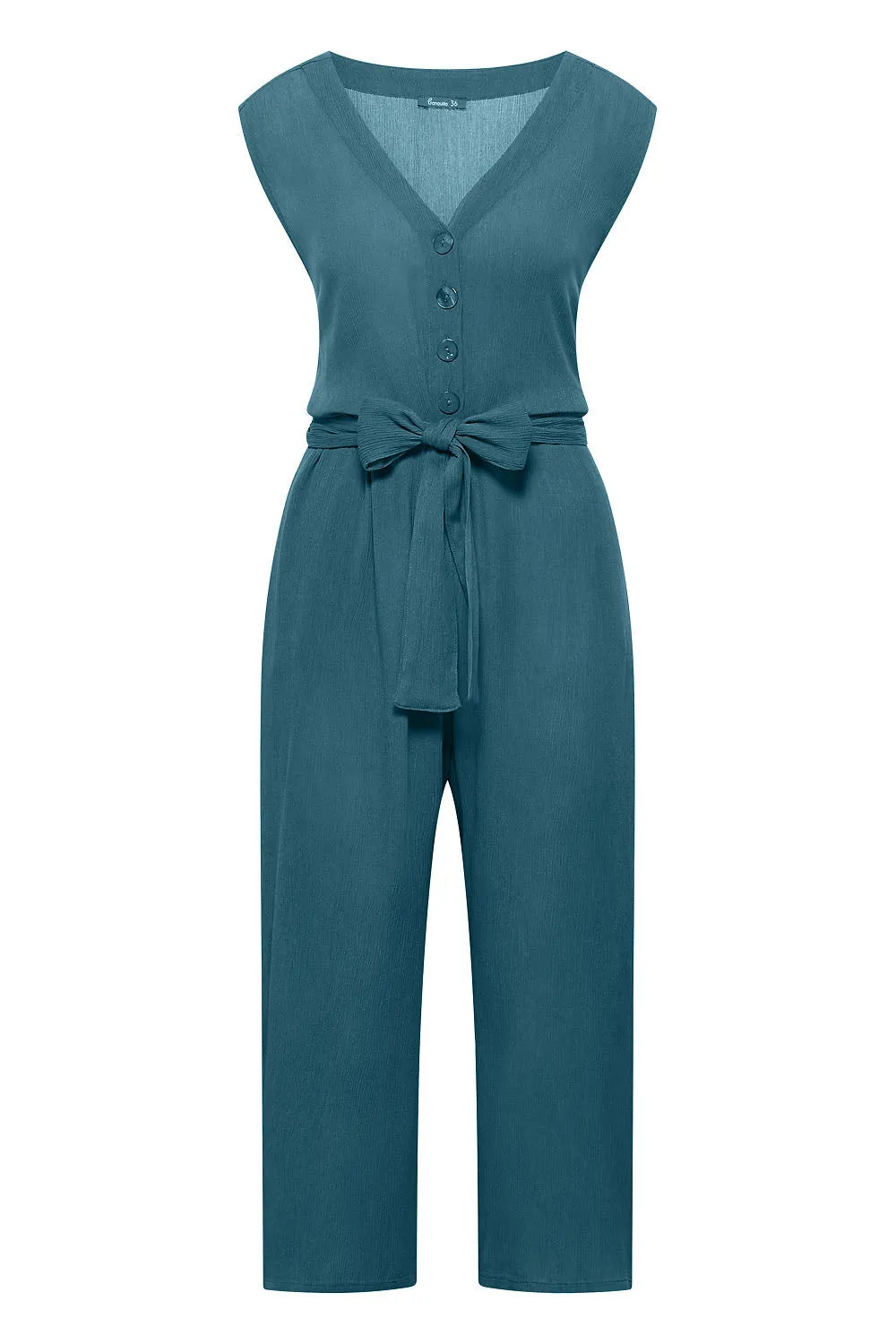 Tranquillo Bermuda Blue EcoVero Sleeveless Jumpsuit