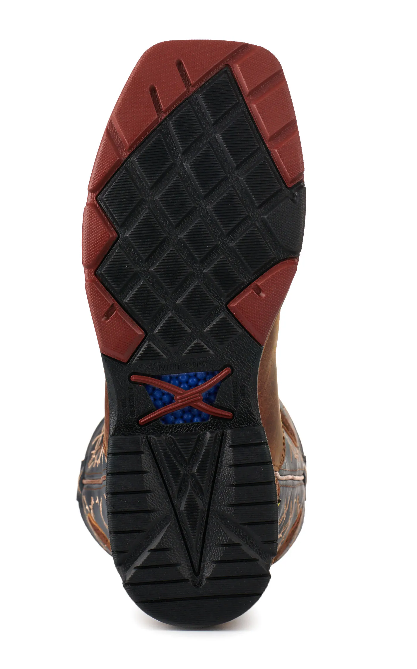 Twisted X Men's Hazel Brown and Navy Barbed Wire CellStretch MetGuard Square Nano Composite Toe Work Boots