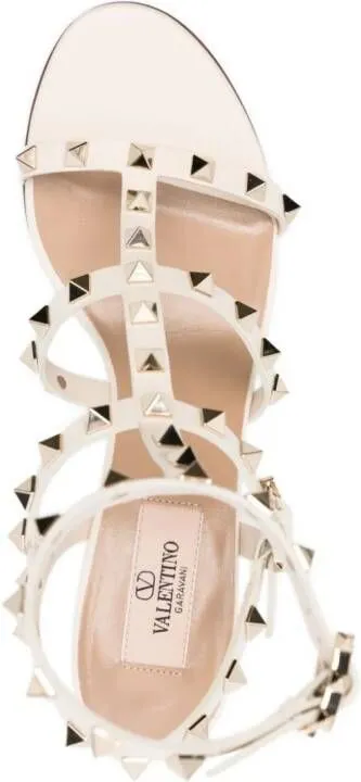 Valentino Garavani Rockstud 60mm leather sandals Neutrals