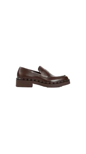 Valentino Garavani Rockstud Loafer  - Brown