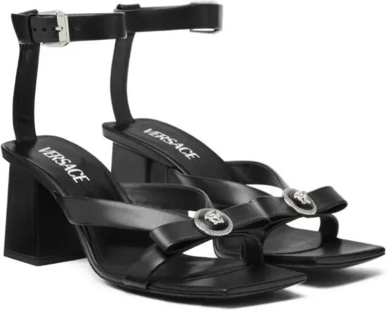 Versace Gianni Ribbon 70mm leather sandals Black