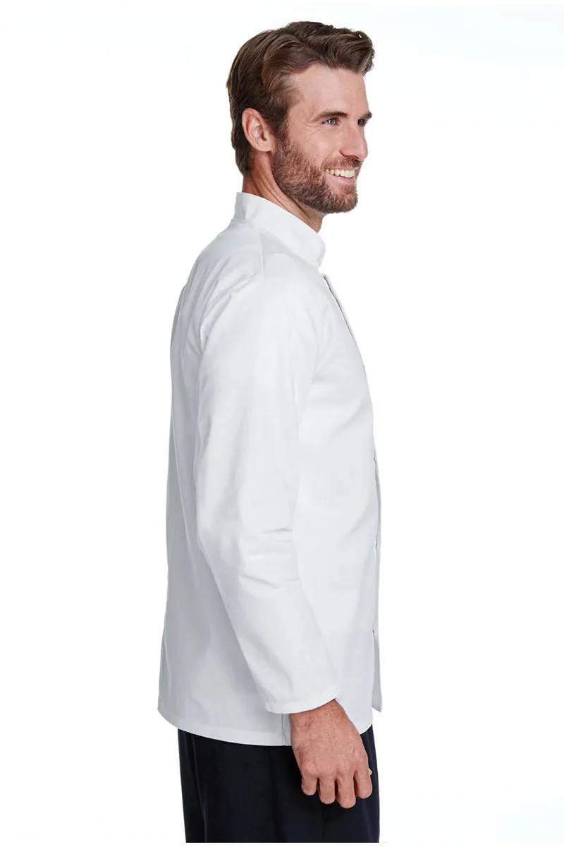 White Chef's Long Sleeve Stud Coat