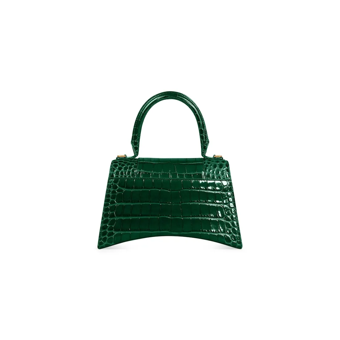      Women's Hourglass Small Handbag Crocodile Embossed in Forest Green 