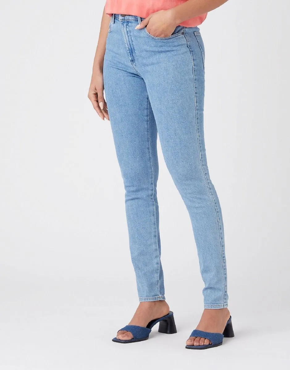 Wrangler High Rise Skinny Stretch Jeans Cali Blue