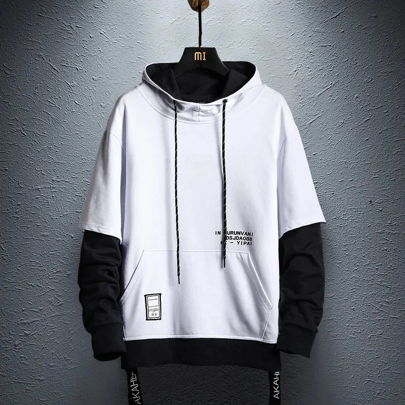 Xituodai New Hoodie Sweatshirt Mens Hip Hop Pullover Hoodies Streetwear Casual Fashion Clothes Colorblock Hoodie Cotton